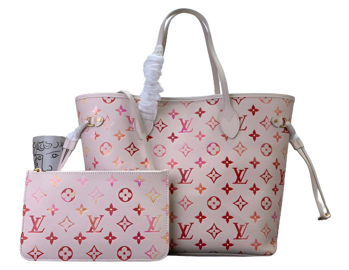 Louis Vuitton Neverfull MM Monogram Empreinte Rose