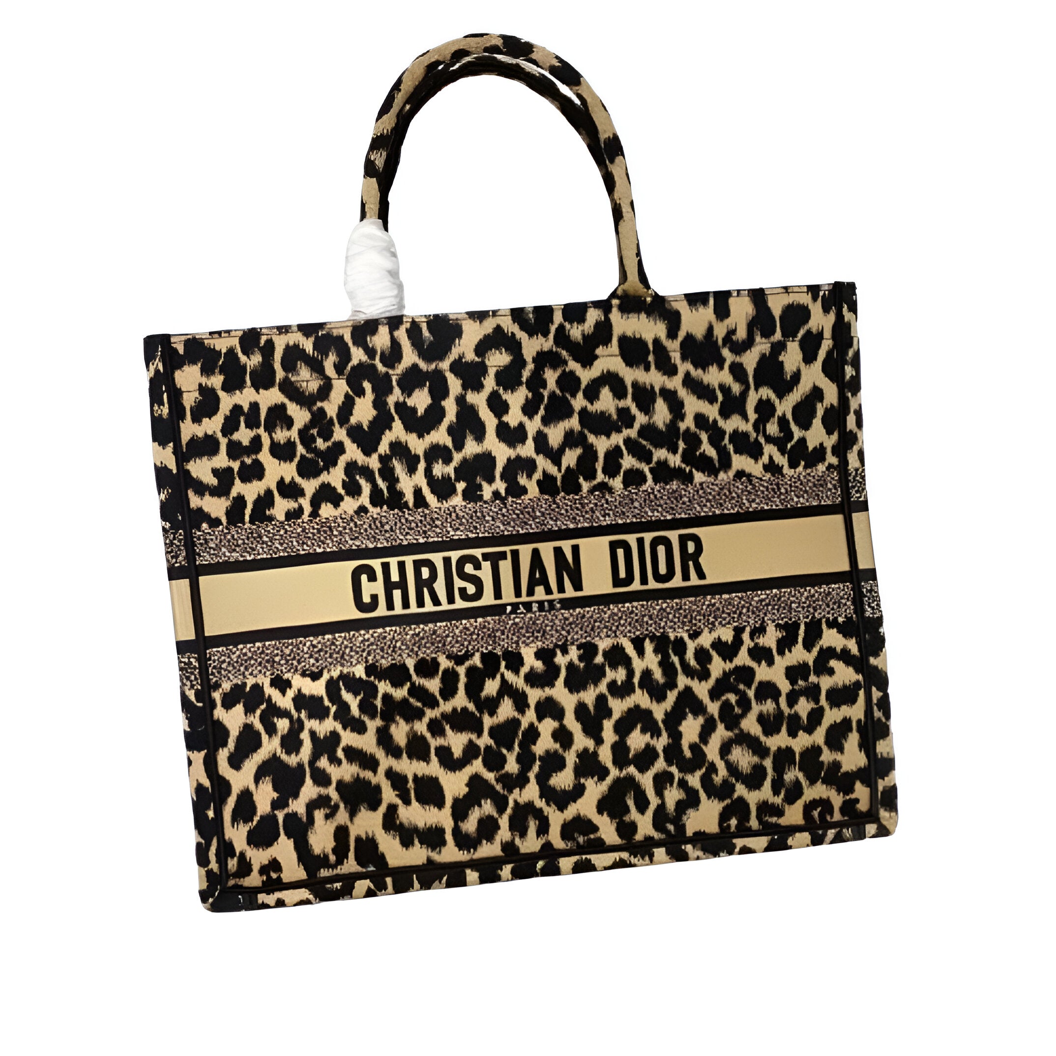 DIOR Leopard Print Large Tote Bag