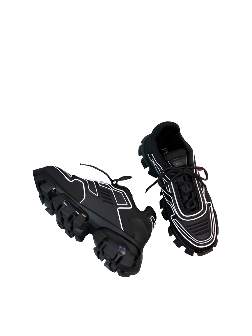 PRADA Men's Black Chunky Sole Sneakers