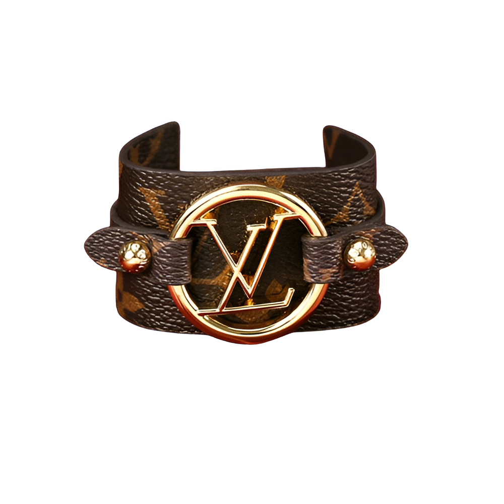 Louis Vuitton Monogram Wide Leather Bracelet