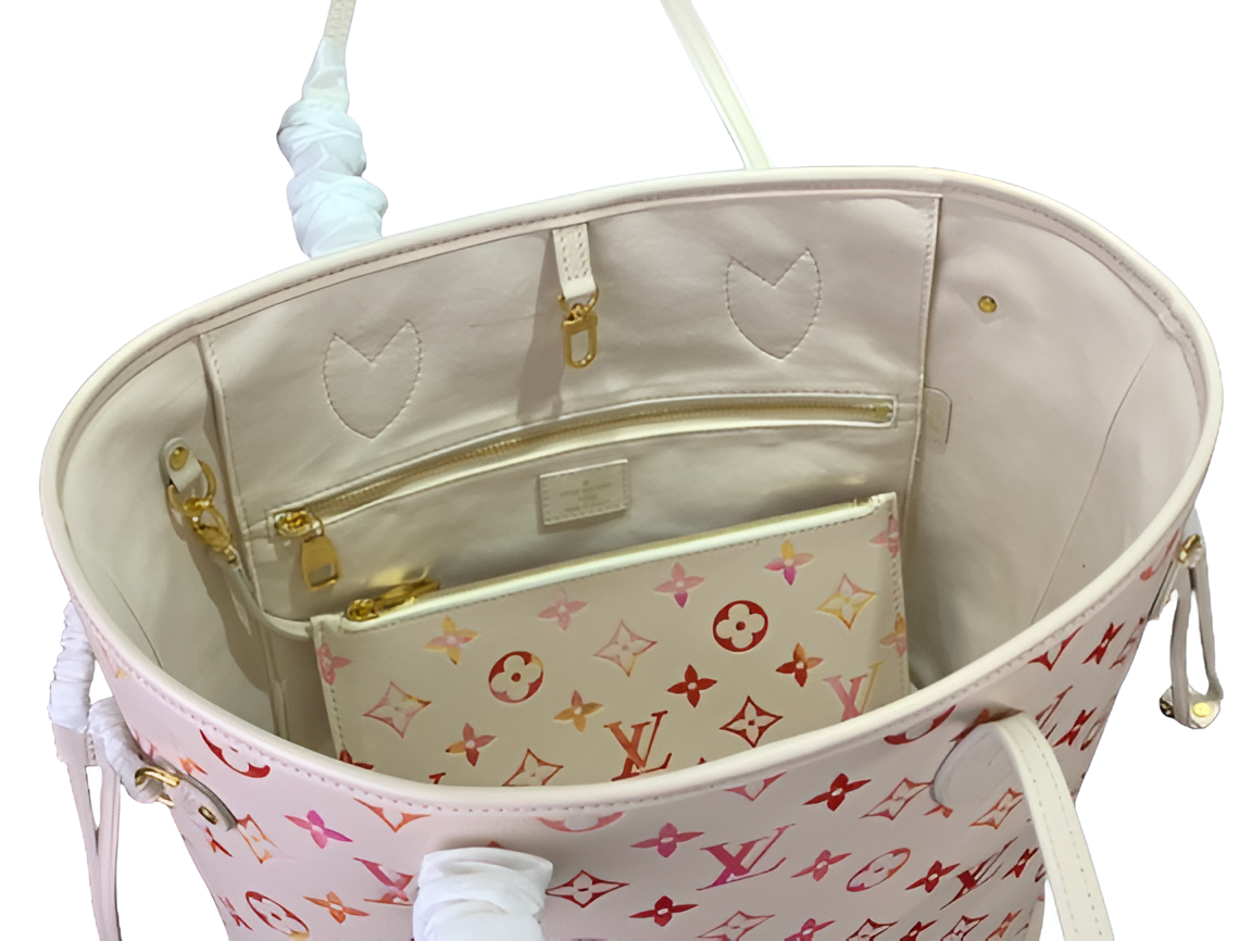 Louis Vuitton Neverfull MM Monogram Empreinte Rose