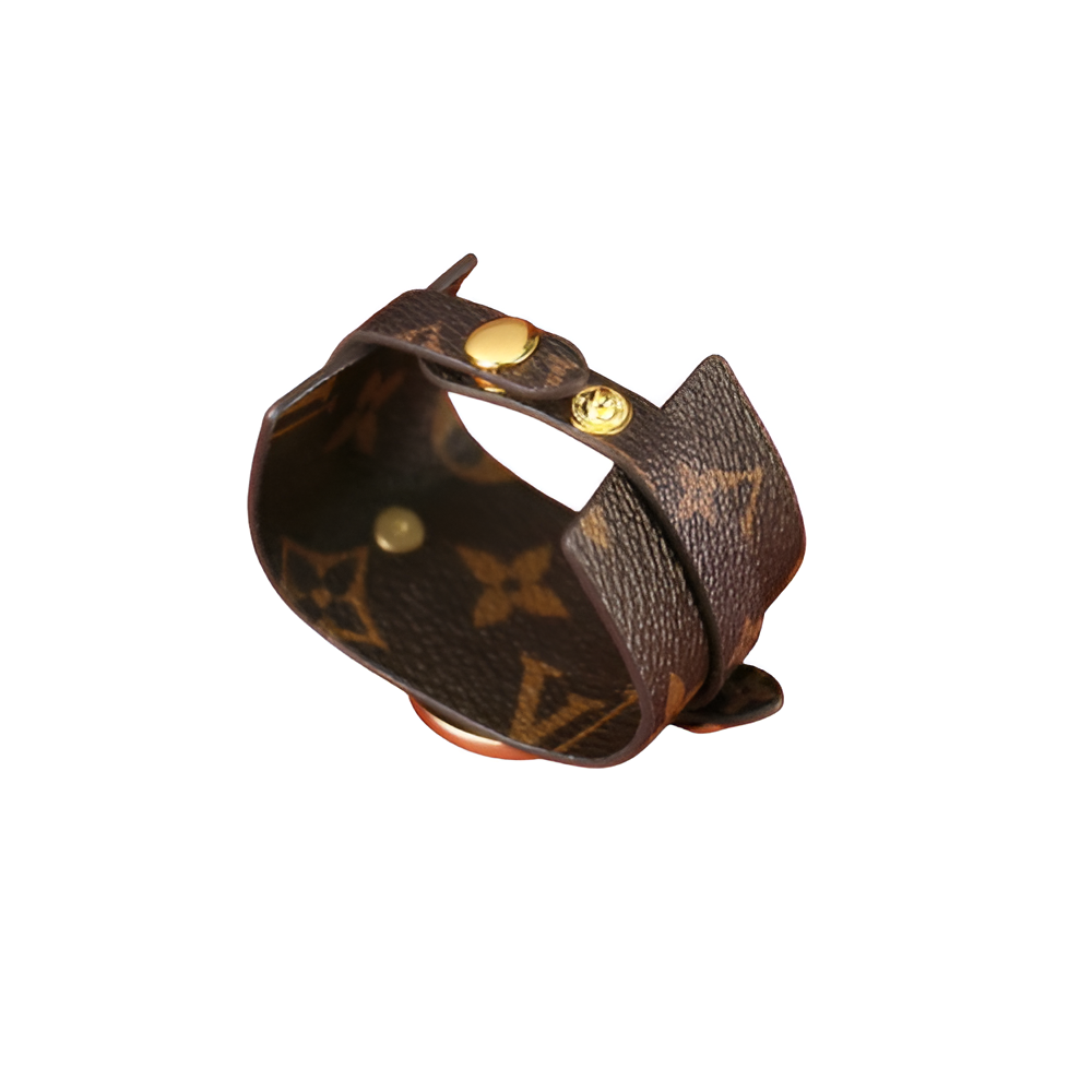 Louis Vuitton Monogram Wide Leather Bracelet