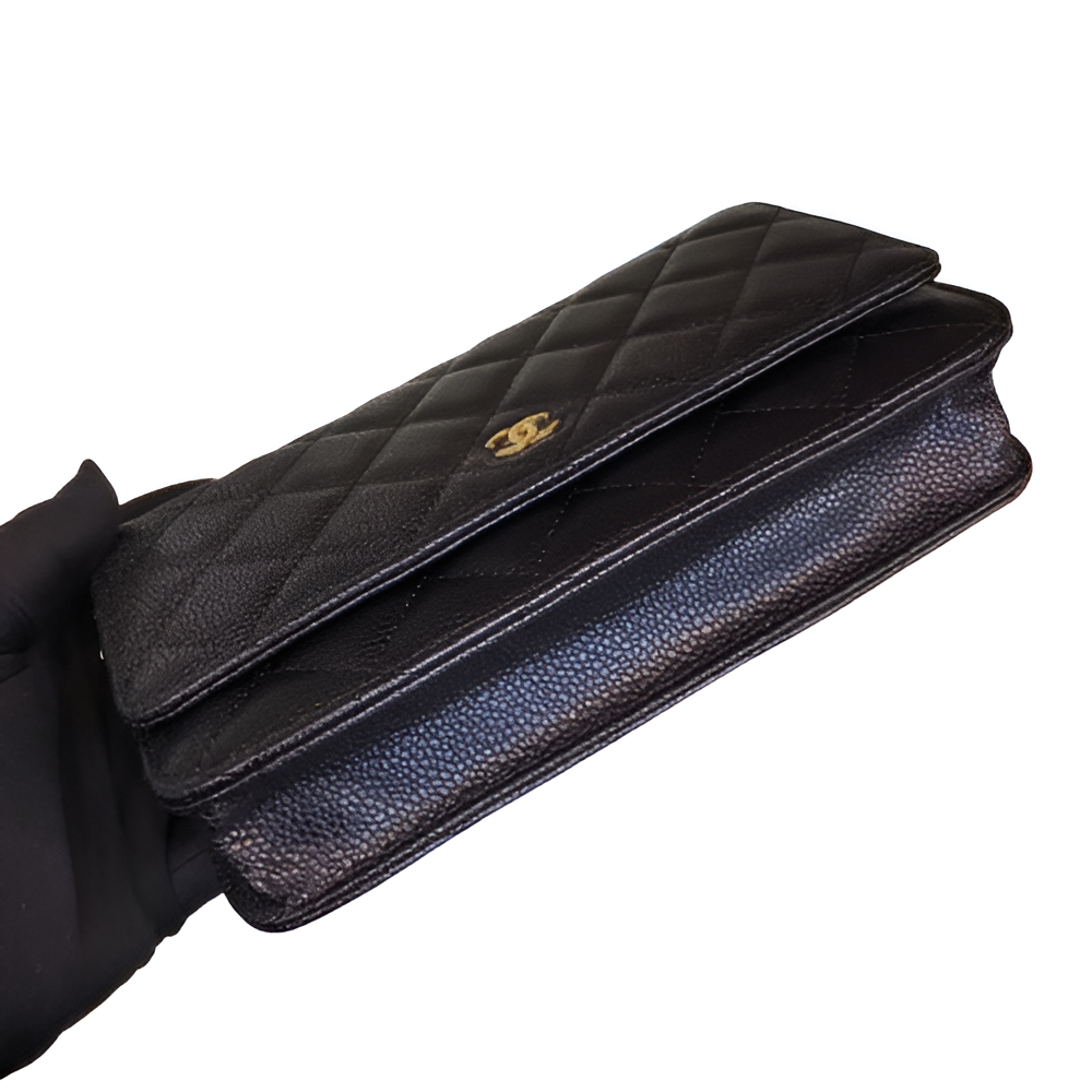 Chanel-Inspired Quilted Leather Clutch