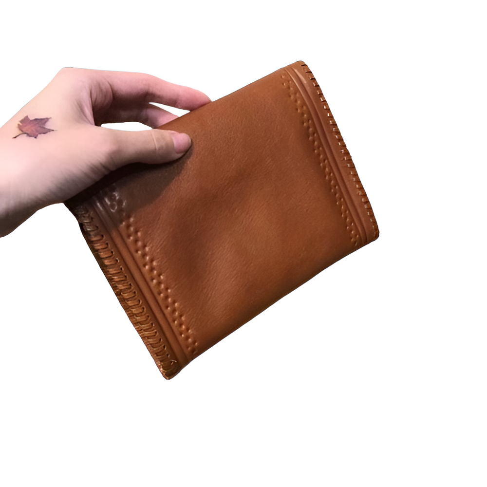 Brown Leather Boho Tassel Crossbody Bag