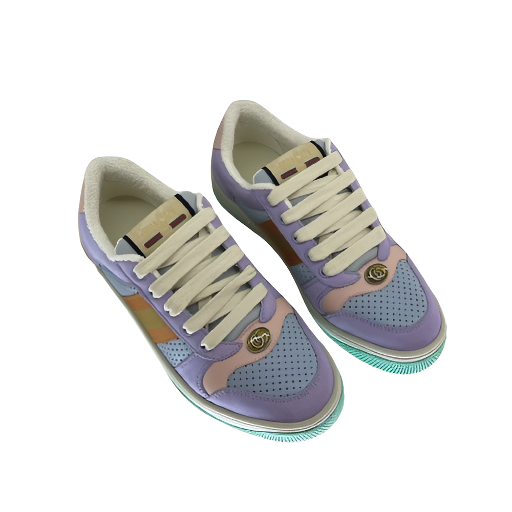 GUCCI Women's Pastel Multicolor Sneakers with GG Logo