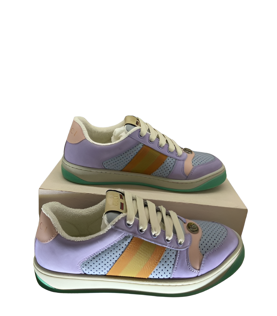 GUCCI Women's Pastel Multicolor Sneakers with GG Logo
