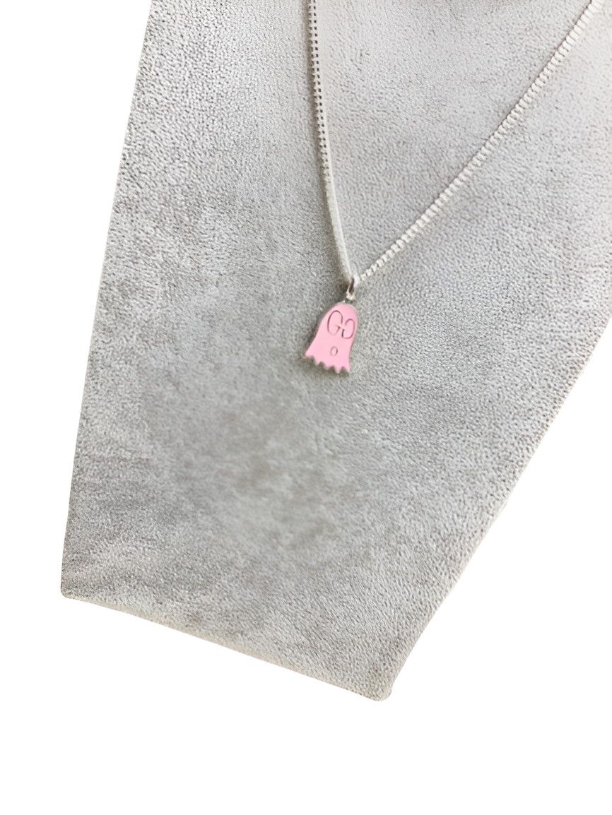 Gucci Pink Ghost Pendant Necklace