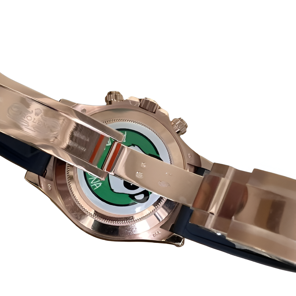 Rolex Daytona White Dial & Rose Gold on Oysterflex