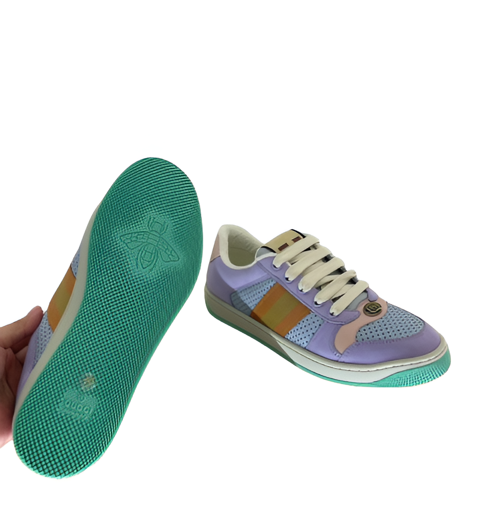 GUCCI Women's Pastel Multicolor Sneakers with GG Logo