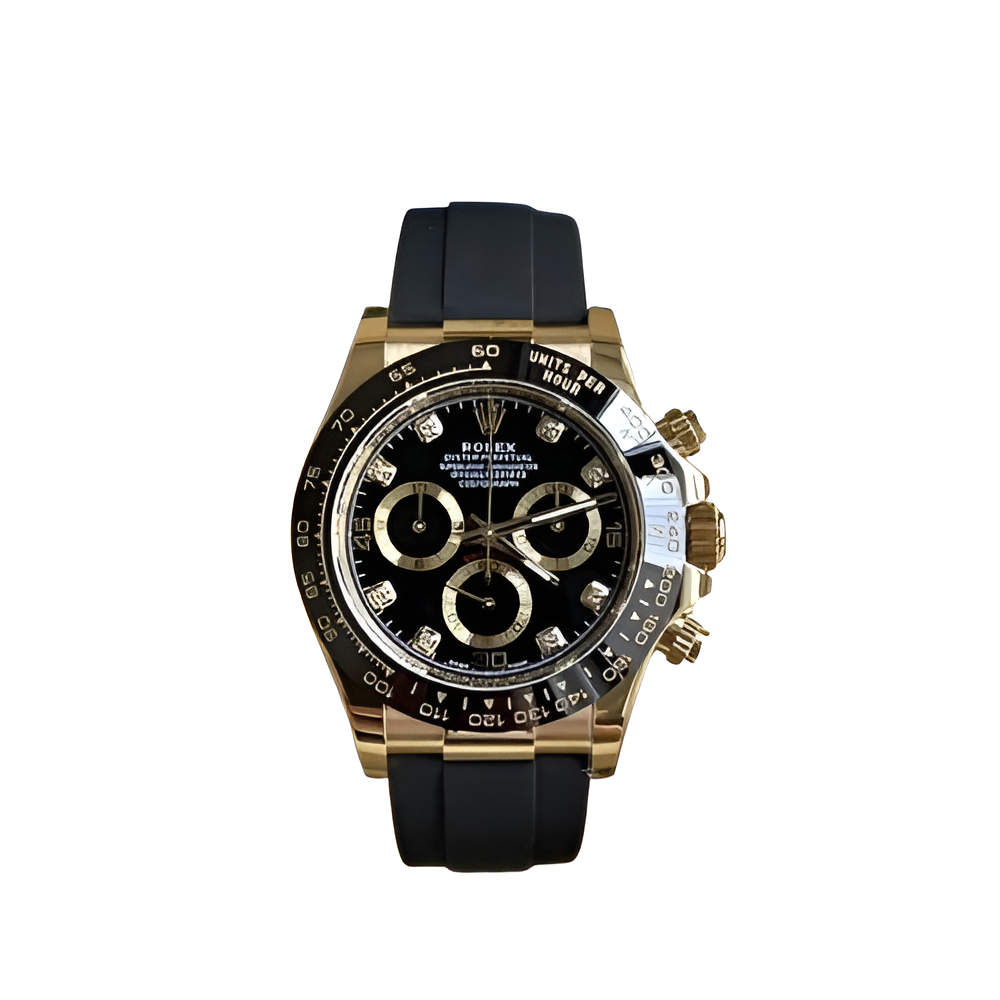 Rolex Daytona Yellow Gold & Black Diamond Dial
