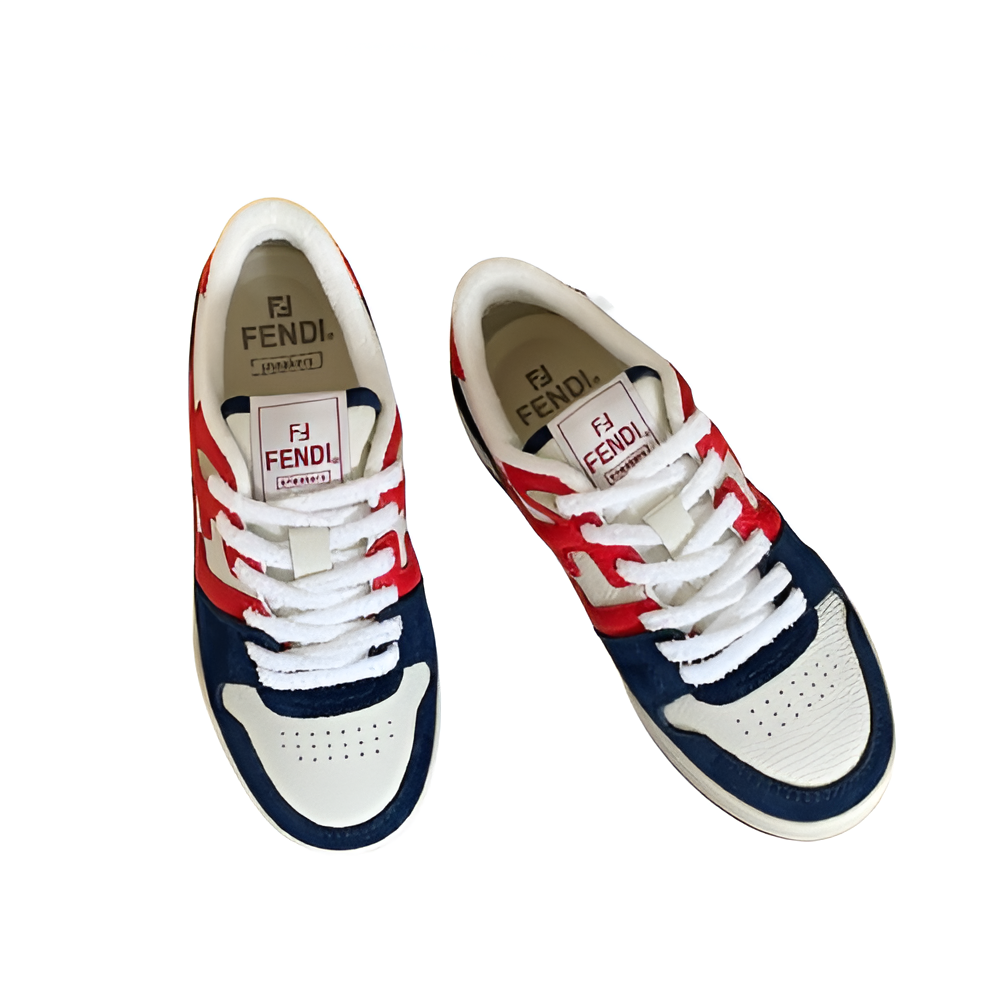 Fendi Red & Blue Athletic Sneakers