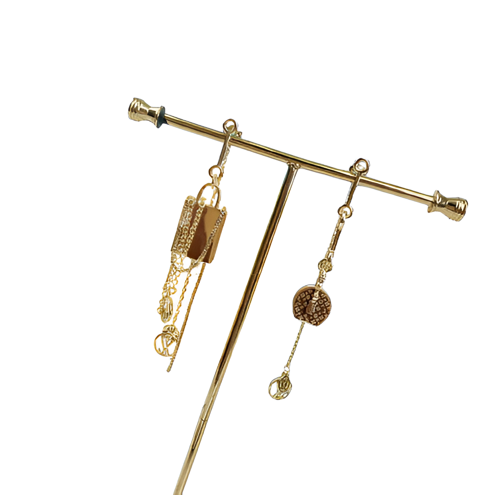 LV Lock & Charm Drop Earrings - Gold