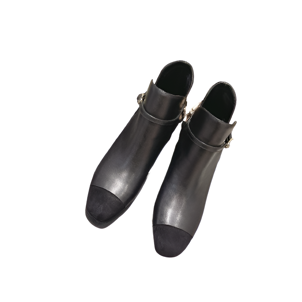 CHANEL Women's Black Ankle Boots