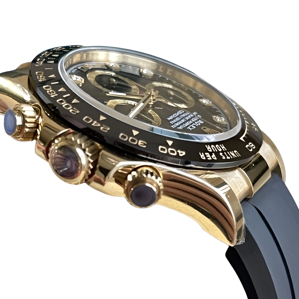 Rolex Daytona Yellow Gold & Black Diamond Dial