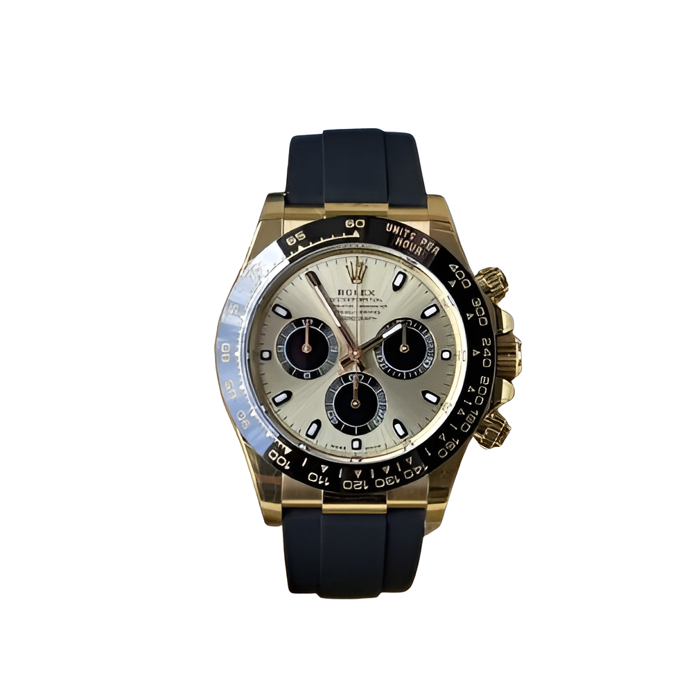 Rolex Daytona Yellow Gold & Oysterflex with Champagne Dial