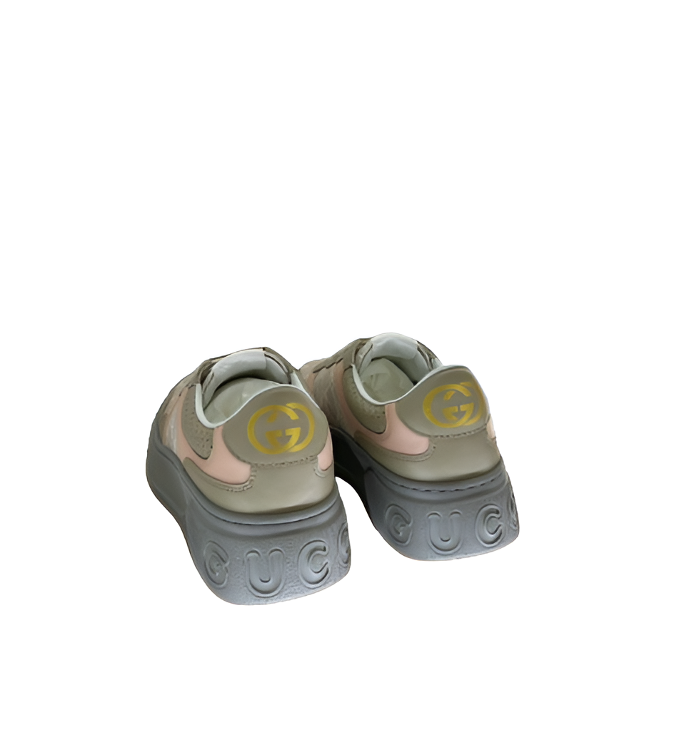 GUCCI Women's Beige and Olive Monogram Sneakers