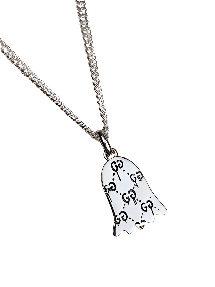 Gucci Black Ghost Pendant Necklace