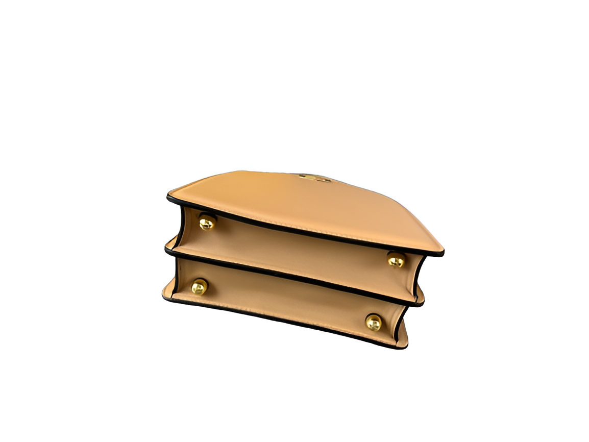 Fendi Beige Leather Mini Top Handle Bag