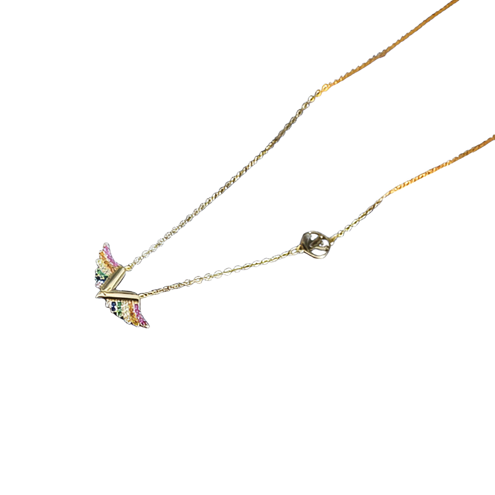Louis Vuitton V Rainbow Pendant Necklace for Women