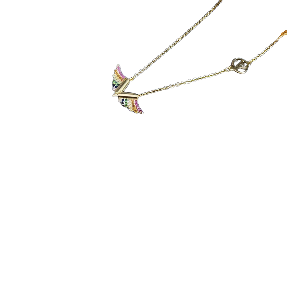 Louis Vuitton V Rainbow Pendant Necklace for Women