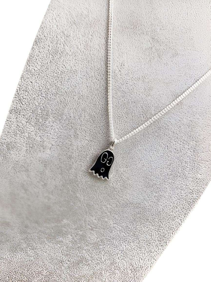 Gucci Black Ghost Pendant Necklace