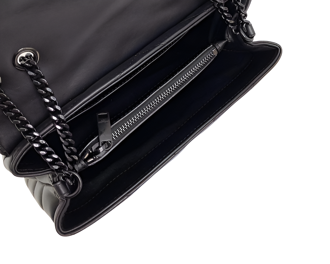 YSL Black Quilted Chain Shoulder Bag