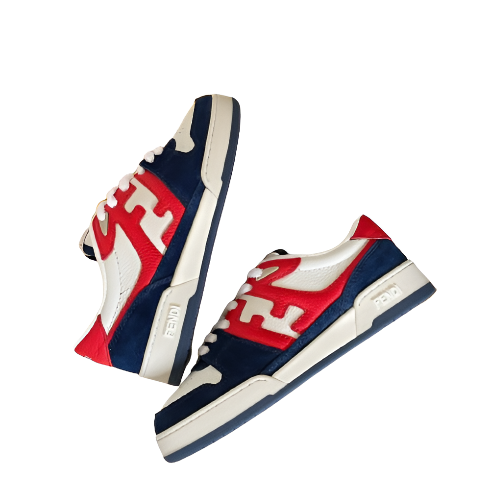 Fendi Red & Blue Athletic Sneakers