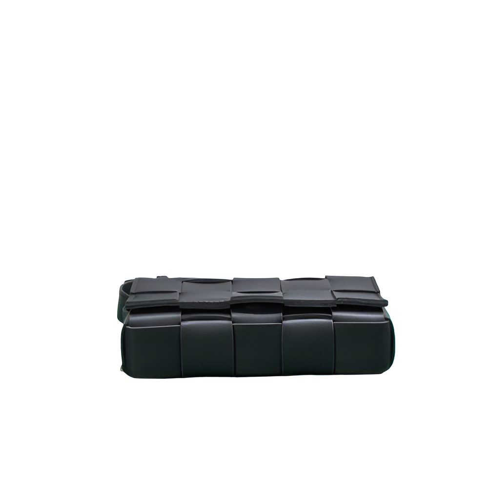 Bottega Black Woven Leather Belt Bag