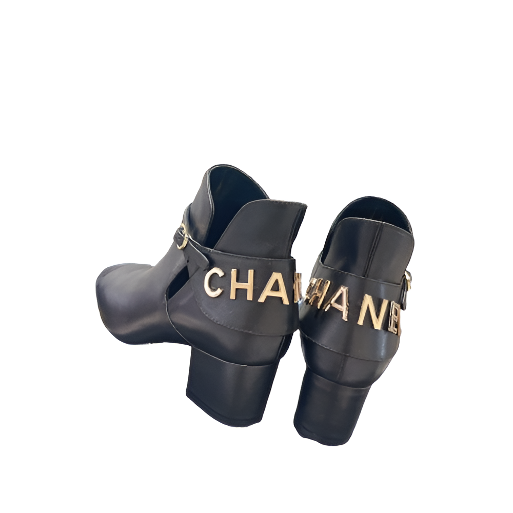 CHANEL Women's Black Ankle Boots