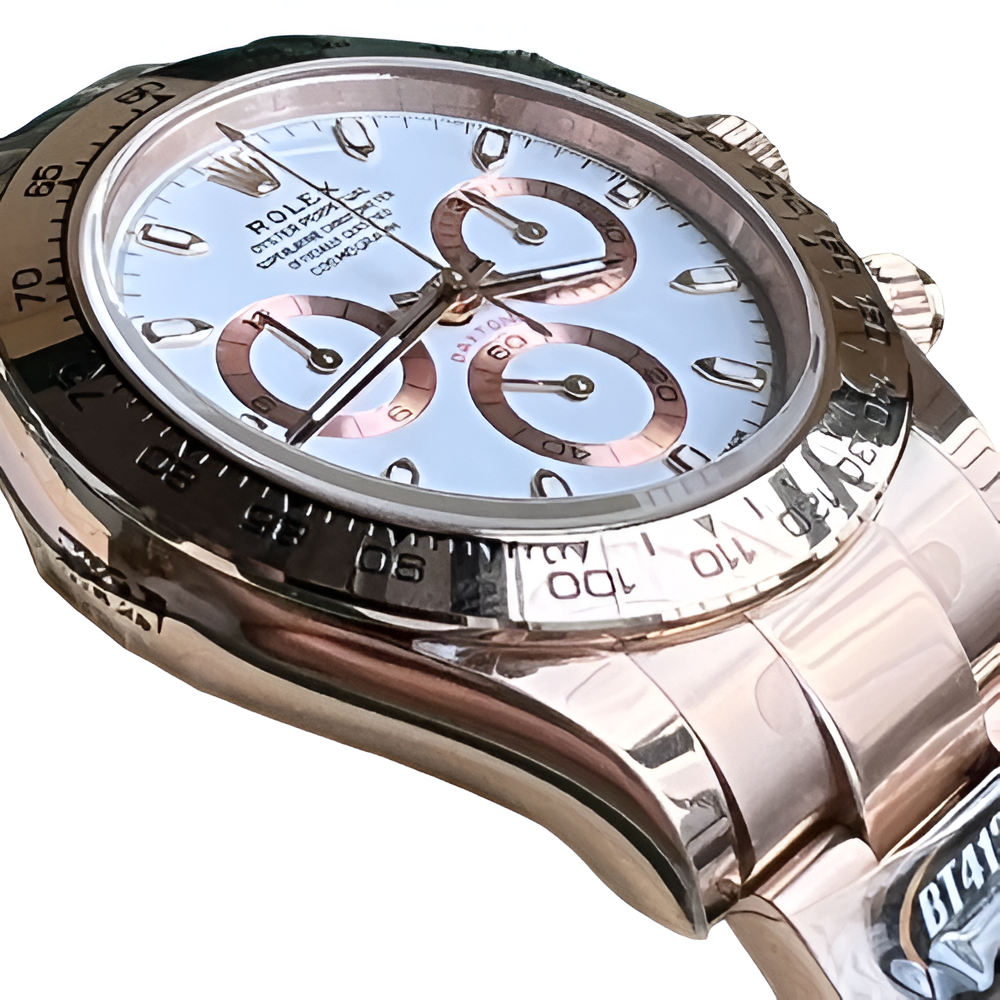 Rolex Daytona White & Rose Dial Perpetual