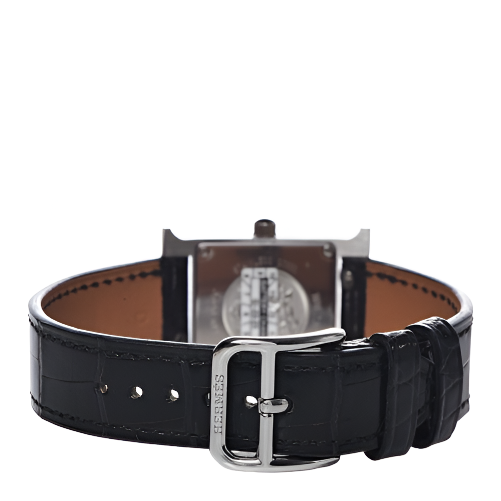 HERMÈS Silver & Black Ladies Watch