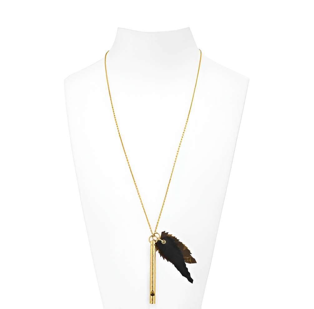 Louis Vuitton Feather Pendant Necklace for Women
