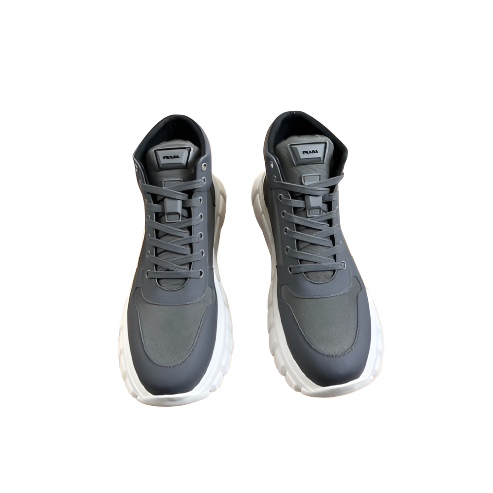 PRADA Men's Grey High-Top Sneakers