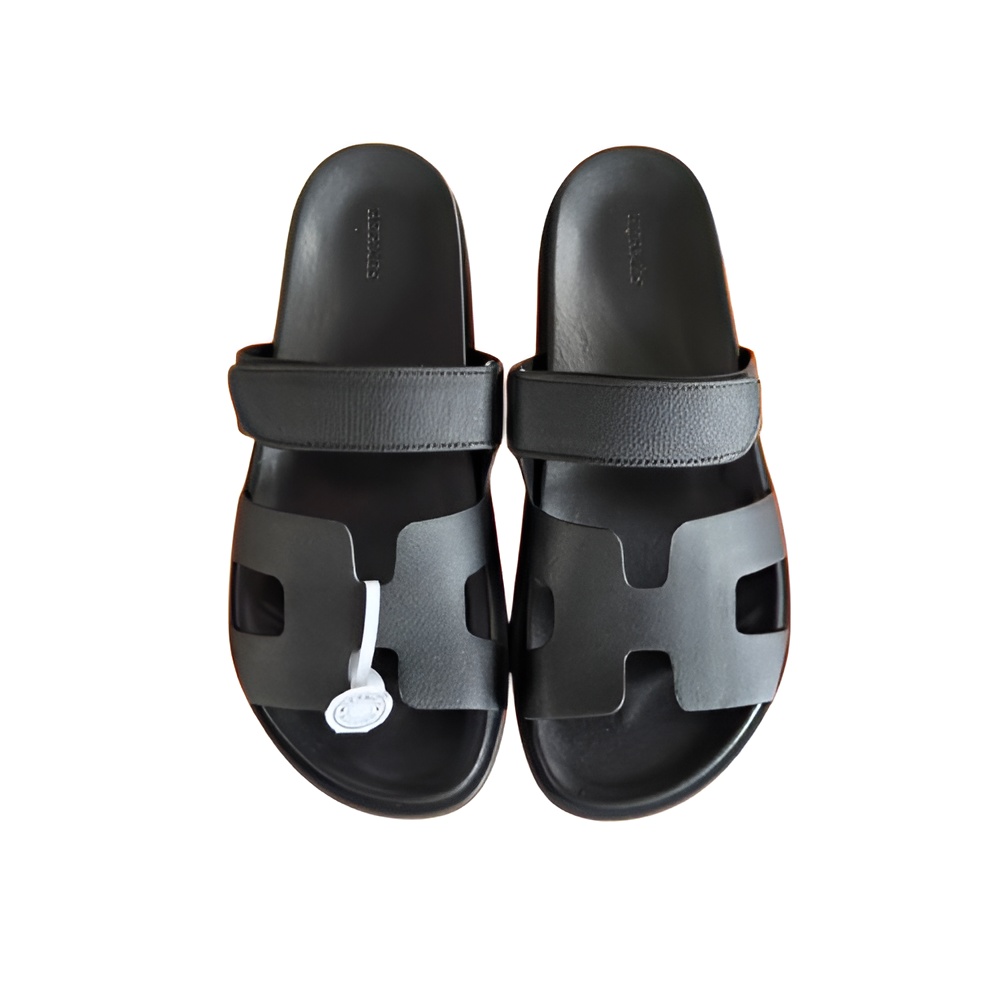 Hermes Women's black Slip-On Sandals