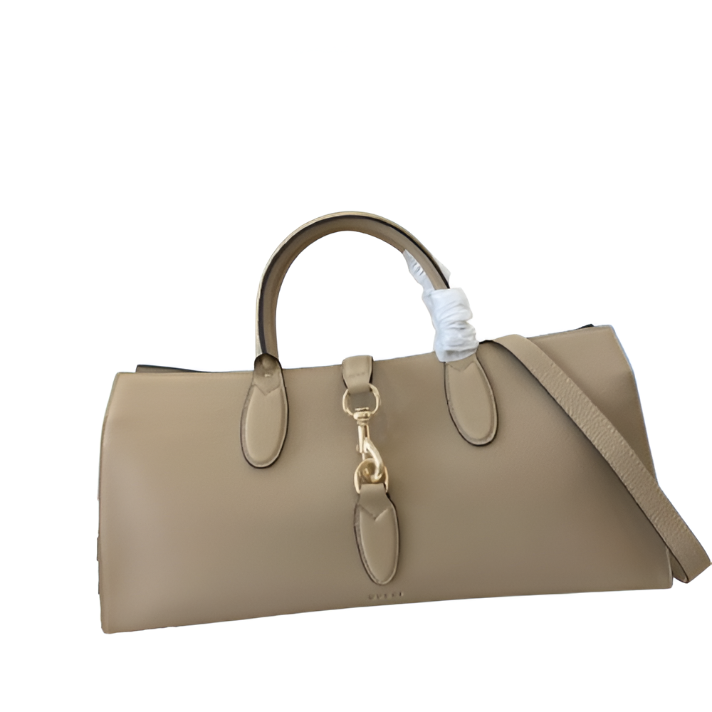 GUCCI Beige Leather Top Handle Bag