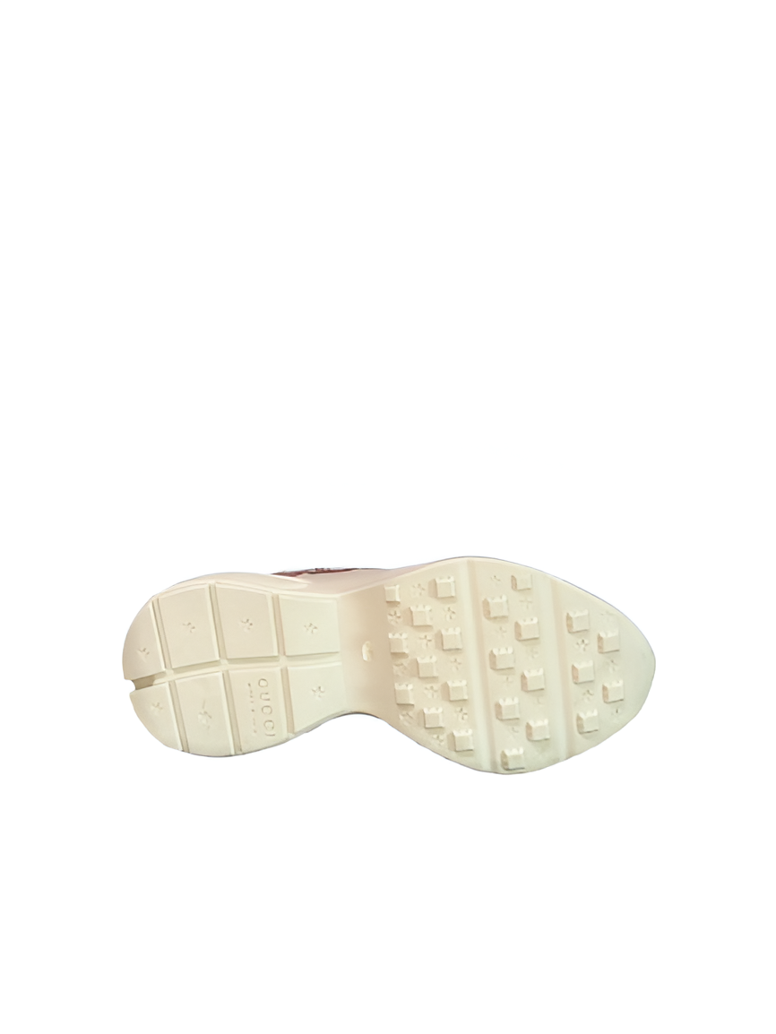 LV Men's White Sneakers with Red Accent