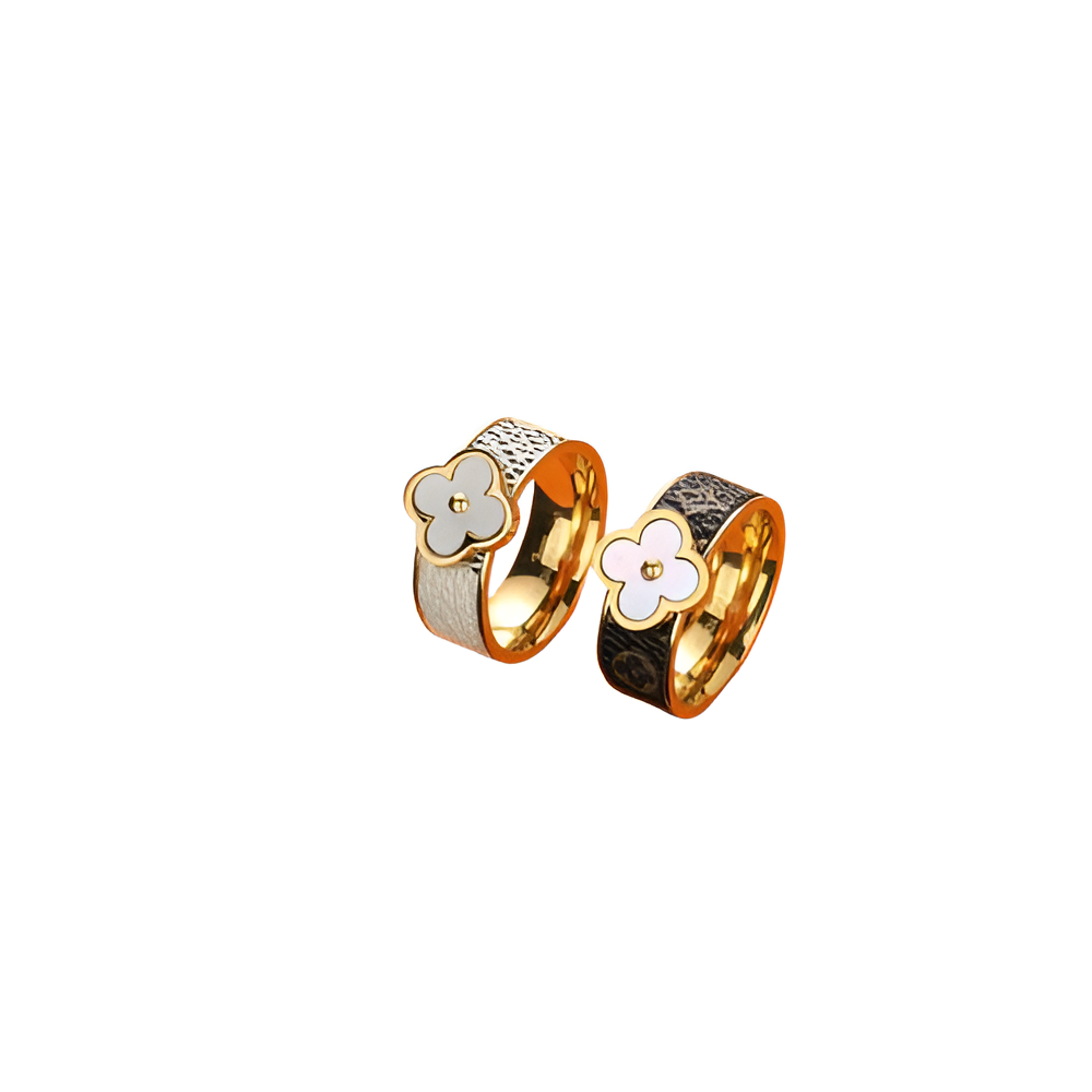 LV Blossom Ring Set - Gold & Leather