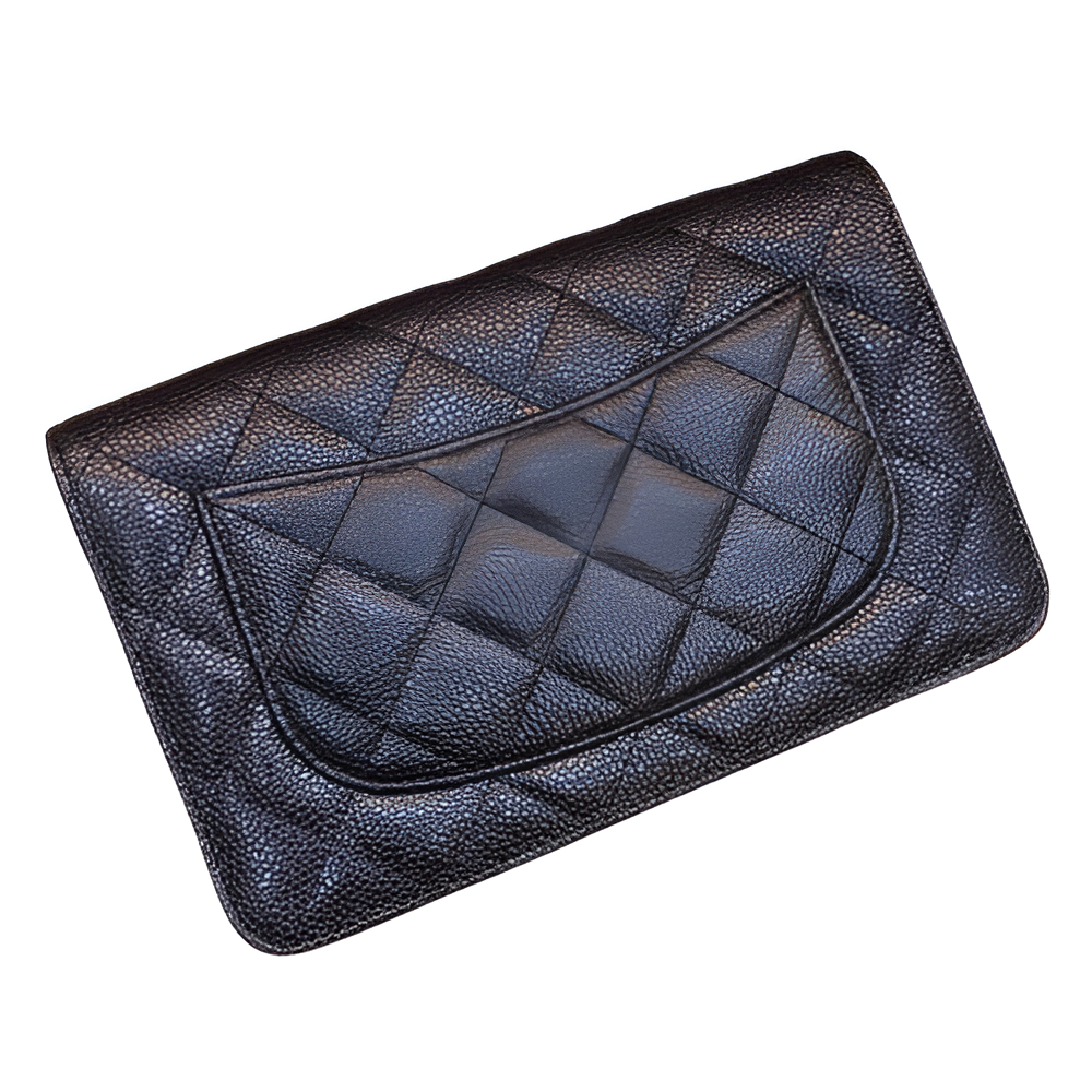 Chanel-Inspired Quilted Leather Clutch