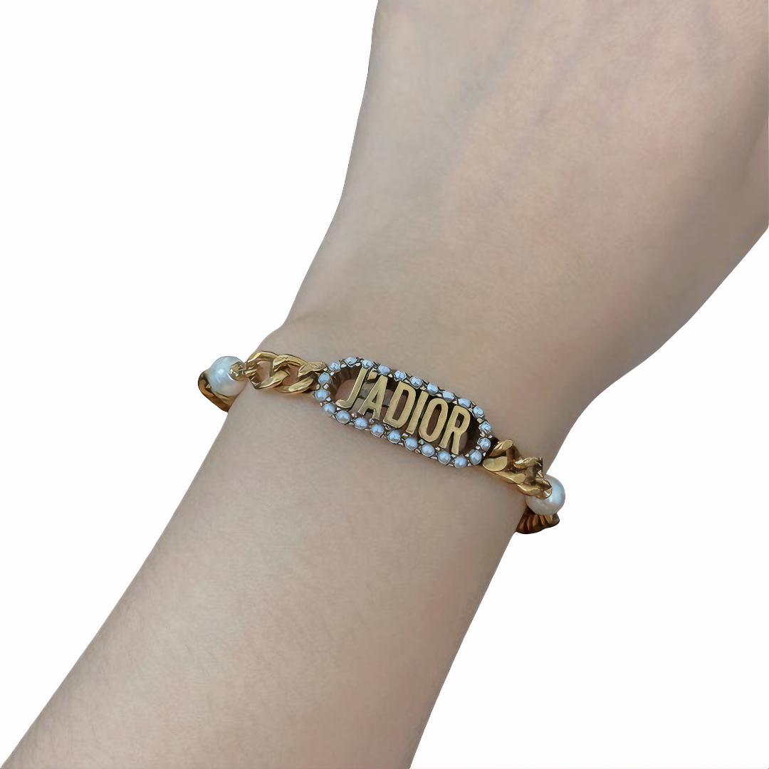 Dior J'ADIOR Pearl & Crystal Gold Bracelet