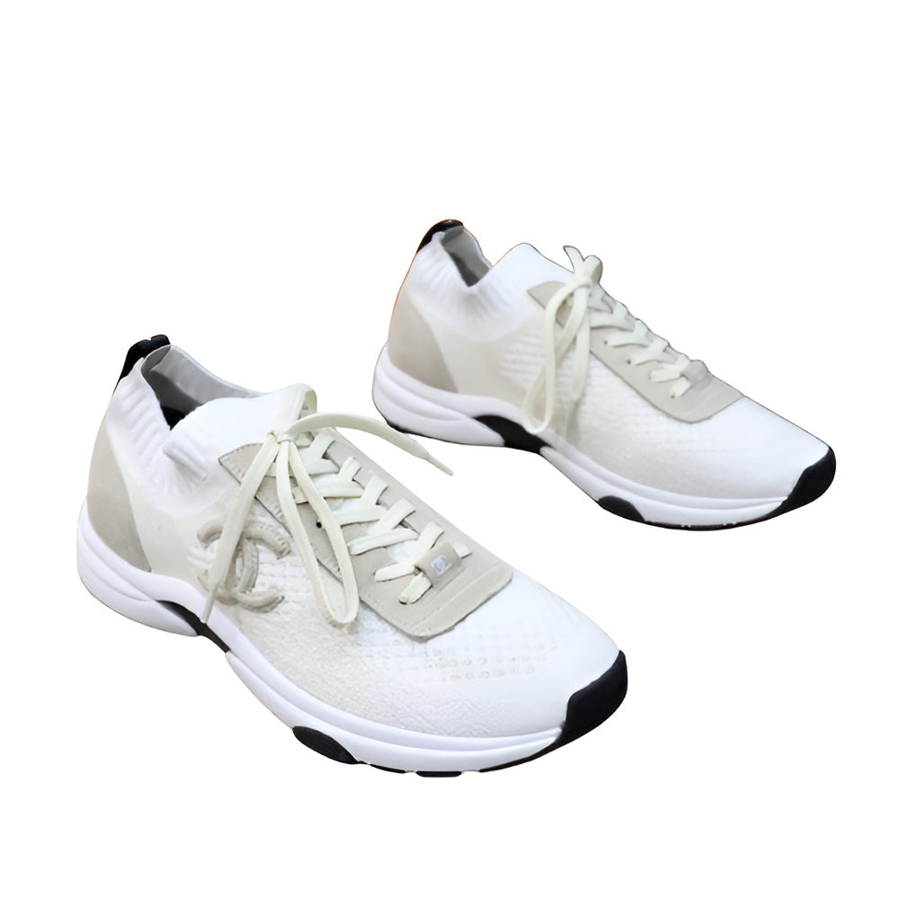 PRADA Men's White Knit Sneakers