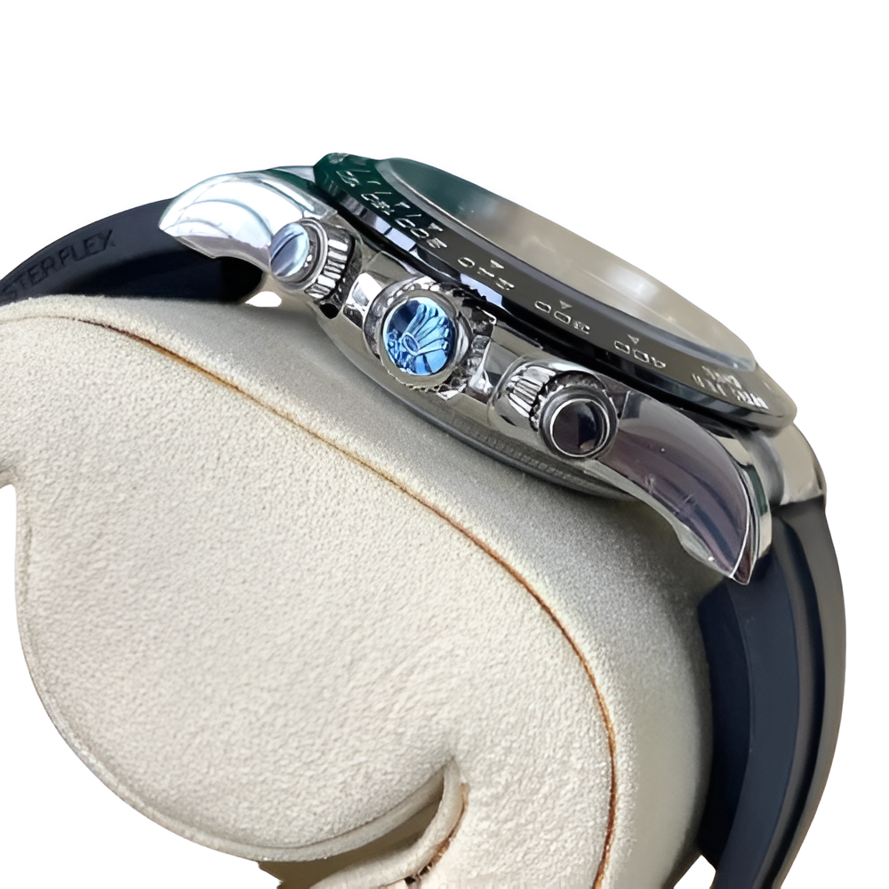 Rolex Daytona Black Diamond Dial Rubber Strap Perpetual