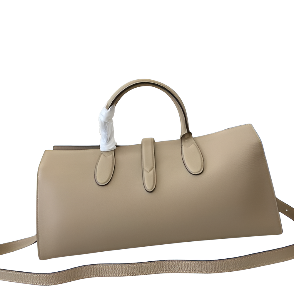 GUCCI Beige Leather Top Handle Bag