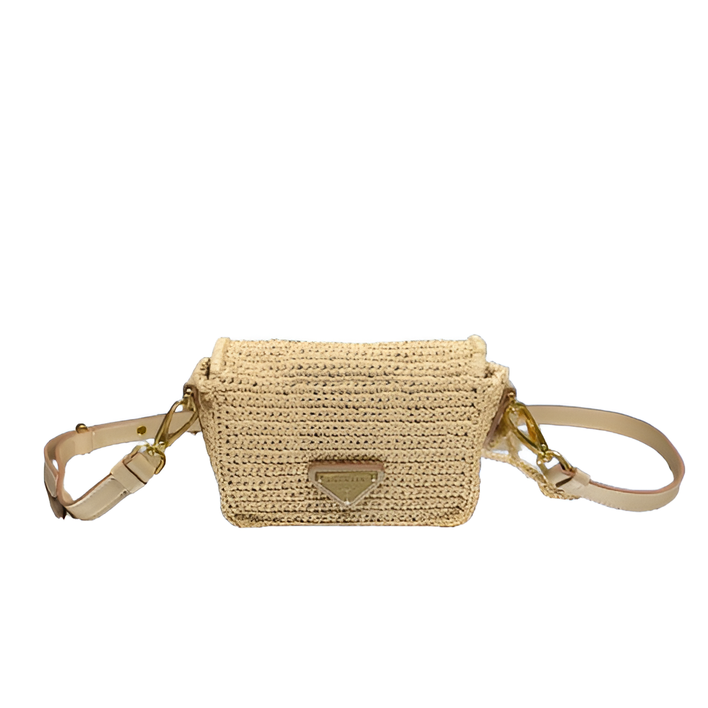 Prada Raffia Mini Crossbody Bag
