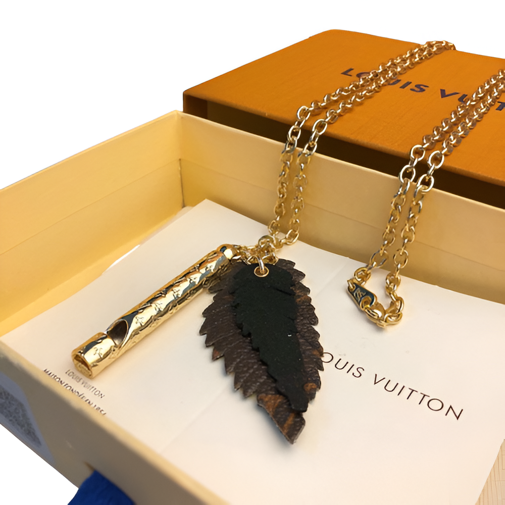 Louis Vuitton Feather Pendant Necklace for Women