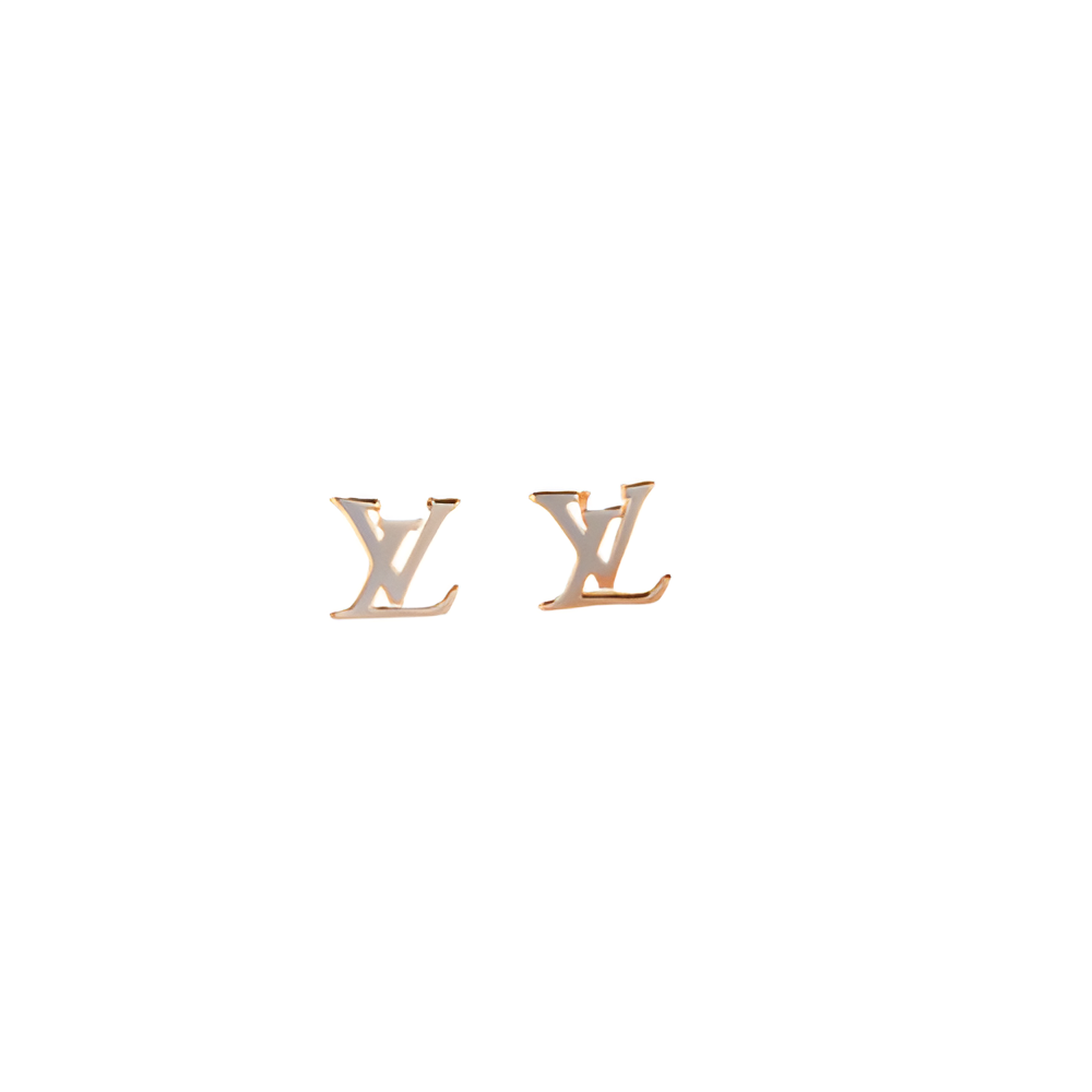 LV Monogram Stud Earrings