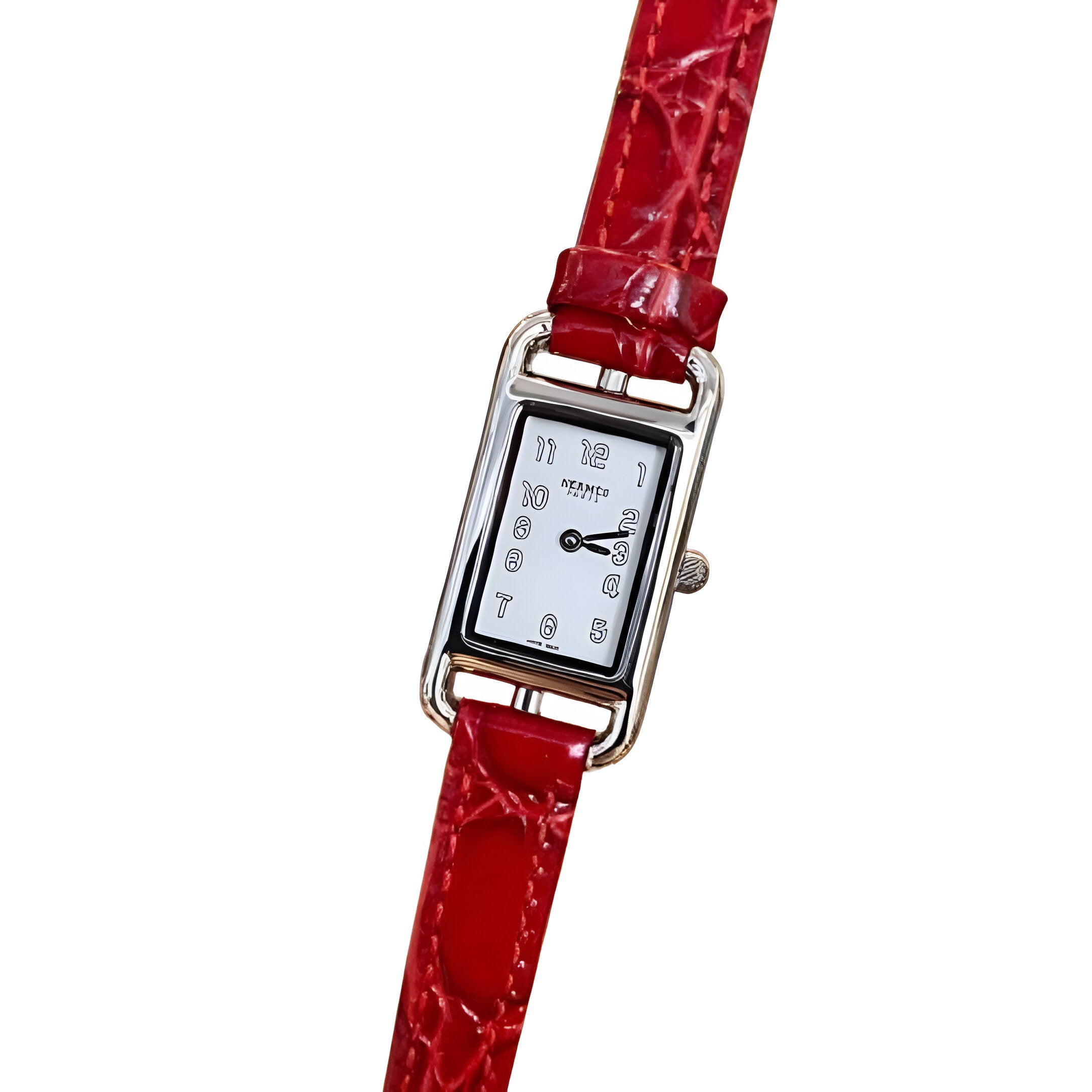 HERMÈS Red Leather Ladies Watch