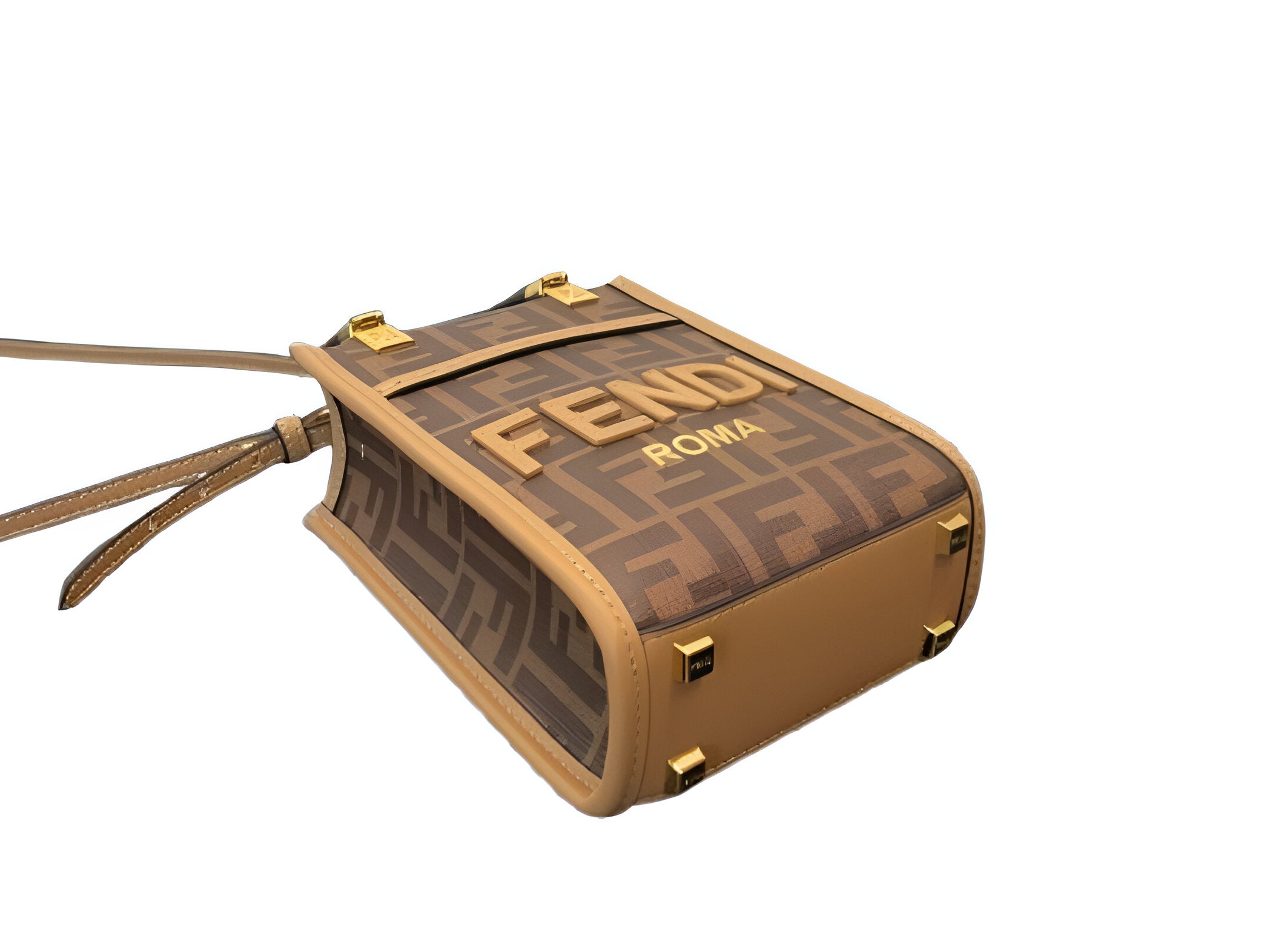 Fendi Monogram Mini Box Tote Bag