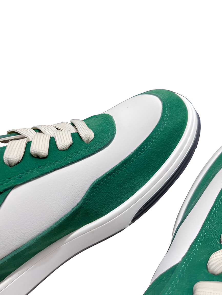 CHANEL Women's Green & White Sneakers