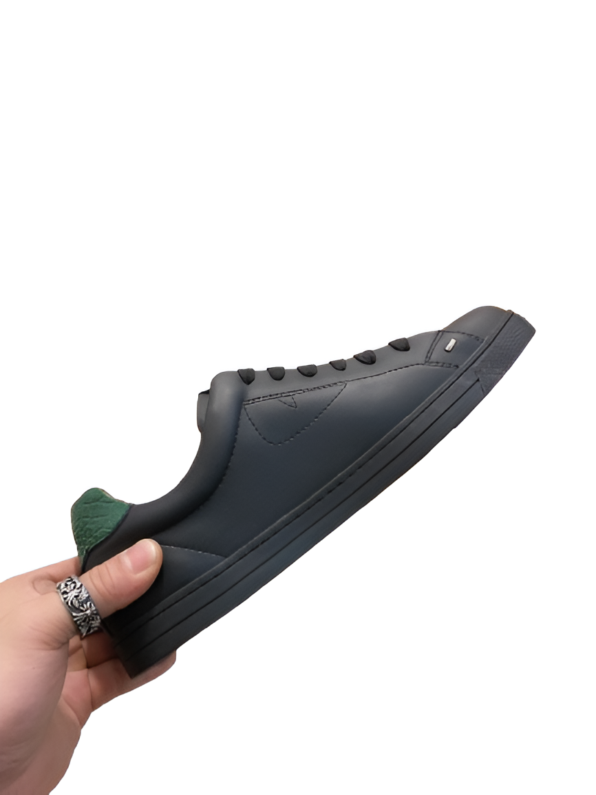 Fendi Men's Black & Green Accent Sneakers