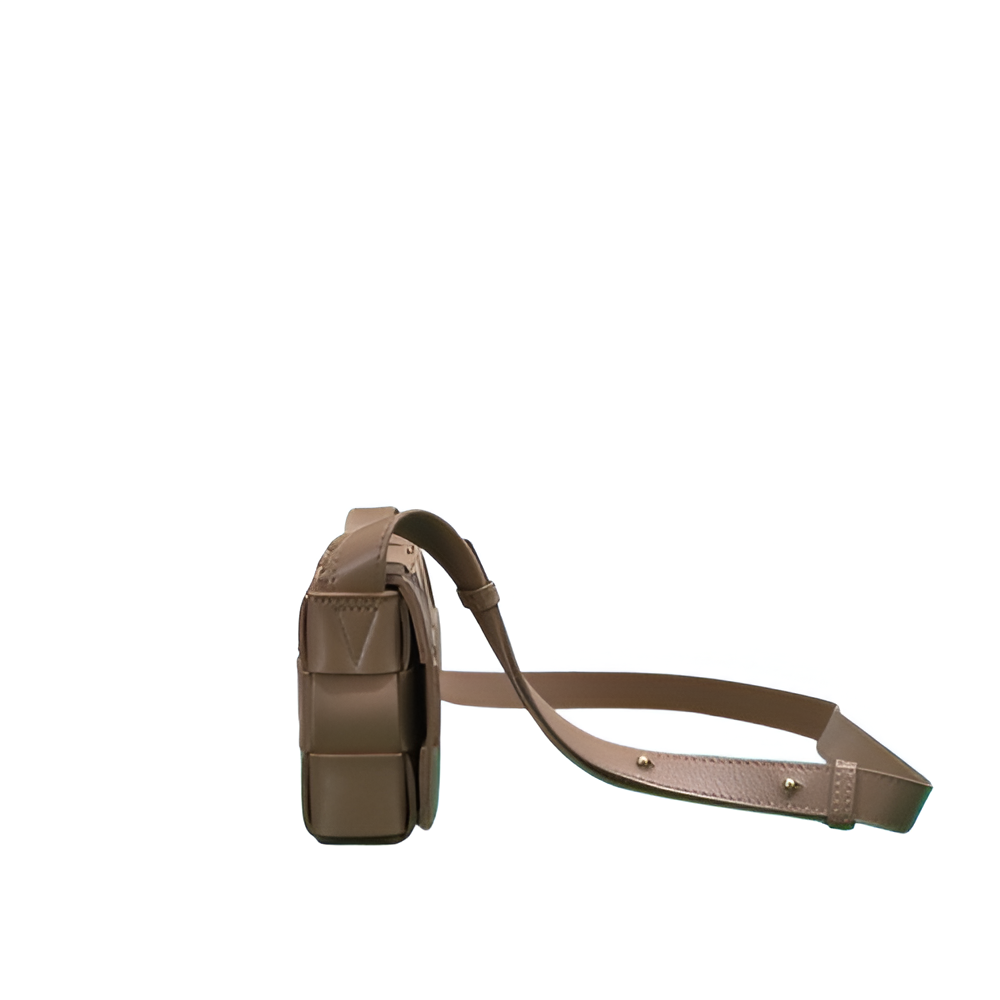 Bottega Tan Woven Leather Belt Bag